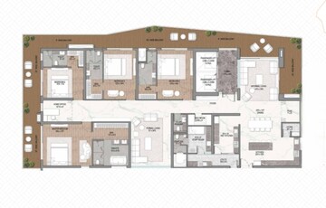 Floor Plan in 4 BHK Apartment at Sri Aditya Vantage, Manchirevula – for Sale