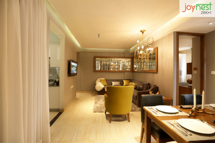 Living Room, sushma-joynest-zrk 3 Bedroom 1350 Sq.Ft. Apartment In Ghazipur Zirakpur 7817694