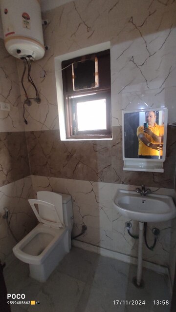 Bathroom in 2 BHK Builder Floor at Mehrauli – for Rent