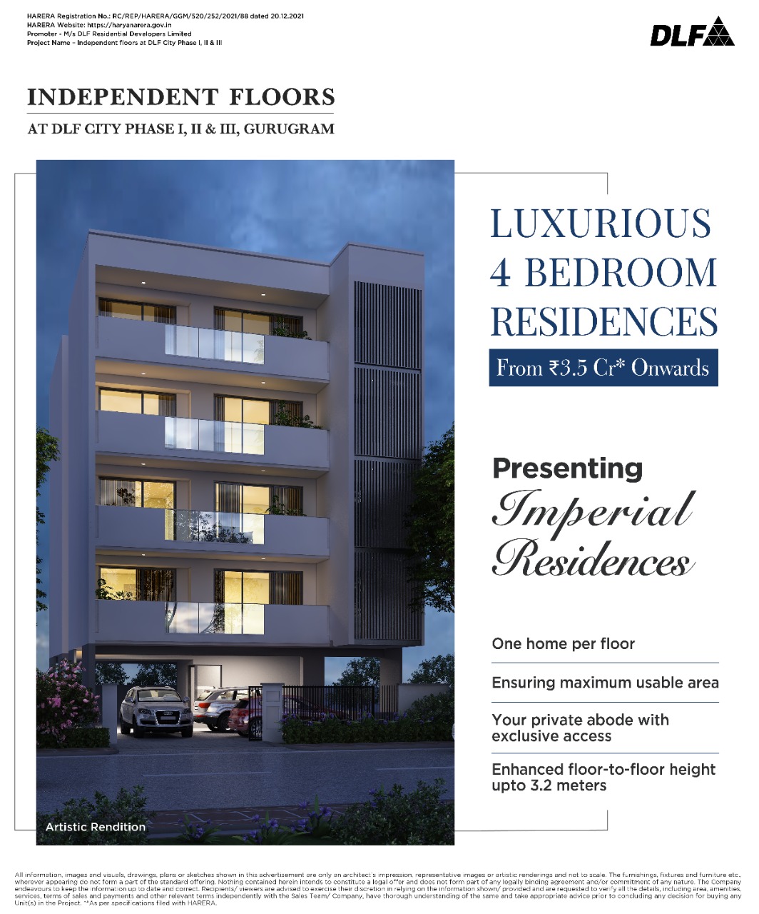 4 BHK Builder Floor For Resale in DLF Independent Floors Sector 24 Gurgaon  7818757