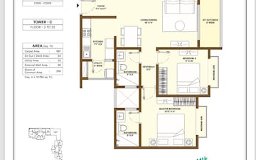 2 BHK Apartment For Sale in Bhartiya City Nikoo Homes 4, Thanisandra Main Road