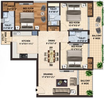 3 BHK Apartment For Resale in Capital Royal Casa Gms Road Dehradun  7819540