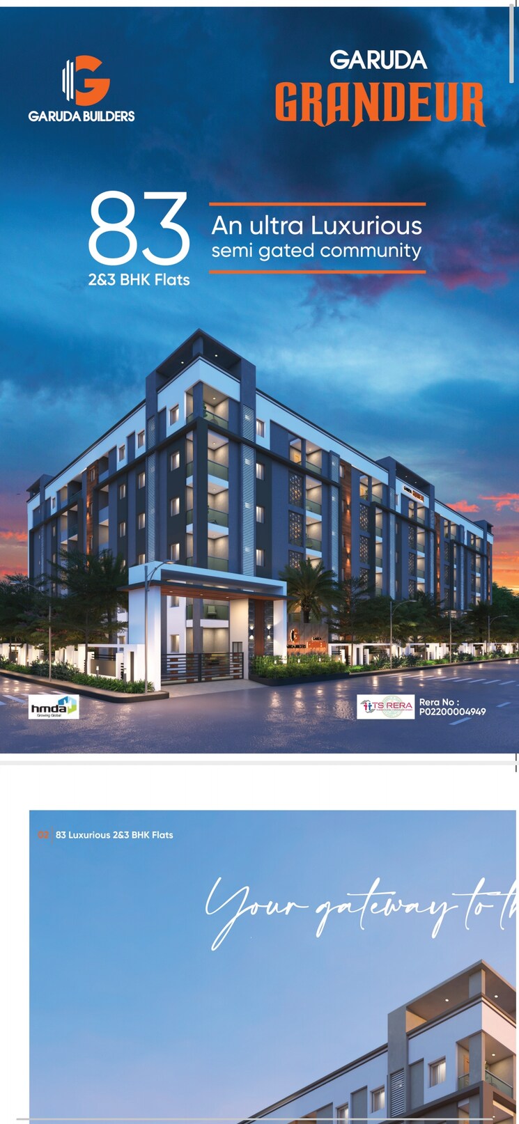 Exterior View, garuda-grandeur 3 Bedroom 1502 Sq.Ft. Apartment In Bowrampet Hyderabad 7820065