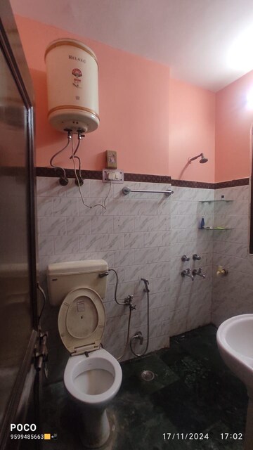 Bathroom in 2 BHK Builder Floor at Mehrauli – for Rent