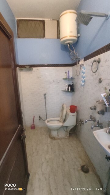 Bathroom in 2 BHK Builder Floor at Mehrauli – for Rent