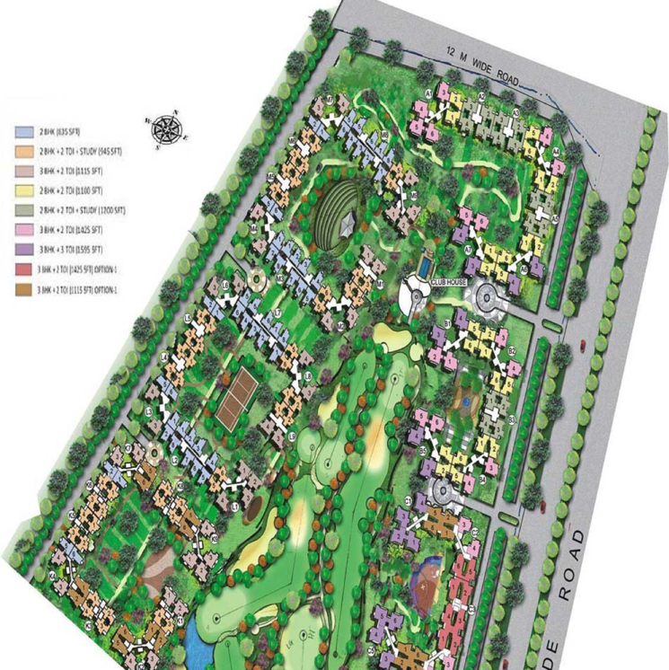 Master Plan, amrapali-golf-homes 3 Bedroom 1425 Sq.Ft. Apartment In Haibatpur Greater Noida 7821122