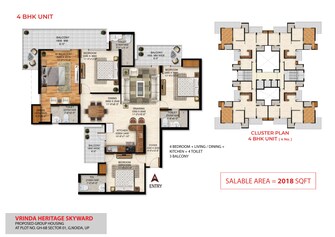 4 BHK Apartment For Resale in Vrinda Heritage Skyward Noida Ext Sector 1 Greater Noida  7821189