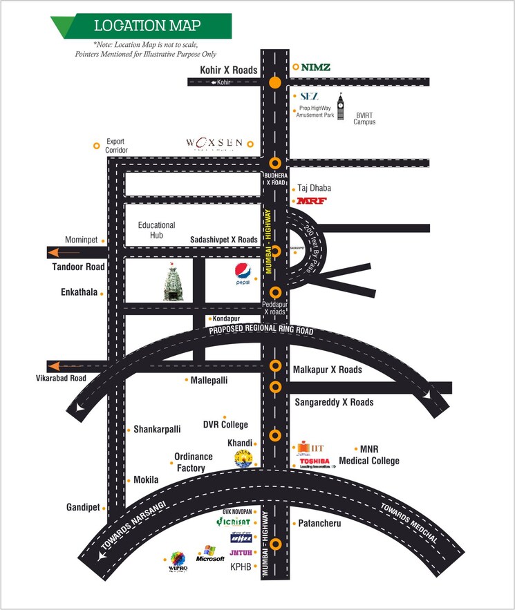 Map Location, bbg-true-prime  165 Sq.Yd. Plot In Shadnagar Hyderabad 7822900