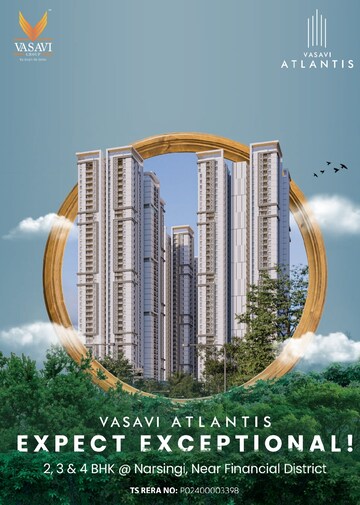 3 BHK Apartment For Sale in Vasavi Atlantis, Narsingi