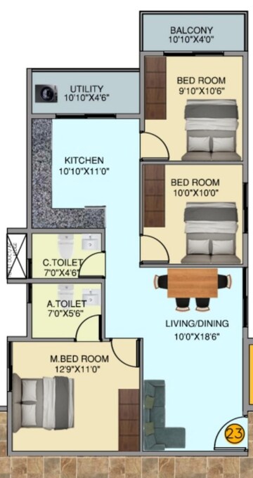 2 BHK Apartment For Resale in DS Max Sky Blossom Begur Bangalore  7826300