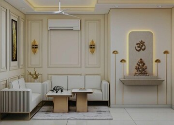 Living Room in 3 BHK Apartment at Ghazipur – for Sale