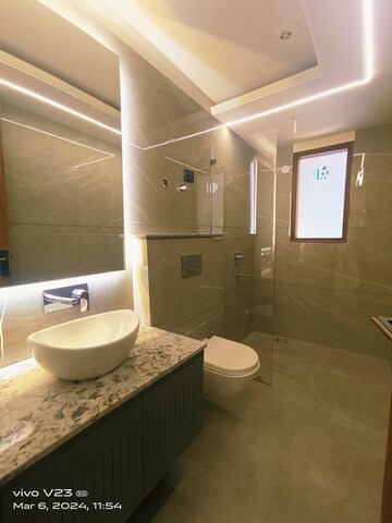 Bathroom in 3 BHK Builder Floor at Chattarpur – for Sale