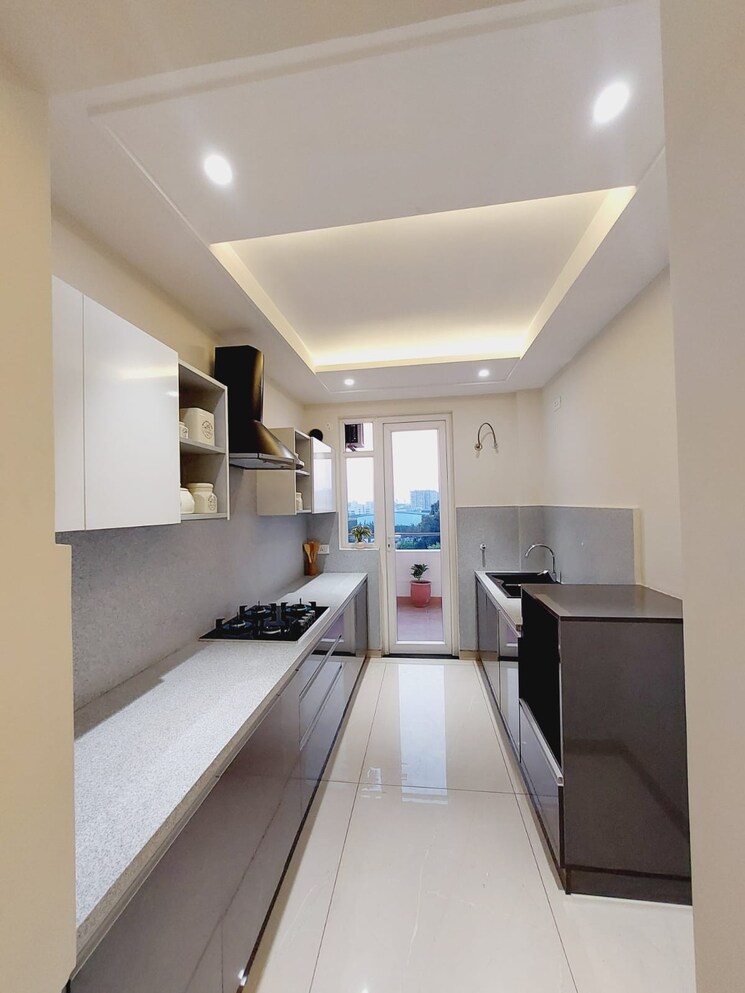 Kitchen, mrs-hi-greens 3 Bedroom 1730 Sq.Ft. Apartment In Kishanpura Zirakpur 7828659