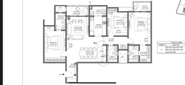 Floor Plan in 3 BHK Apartment at Assetz Bloom And Dell, Whitefield Road – for Sale