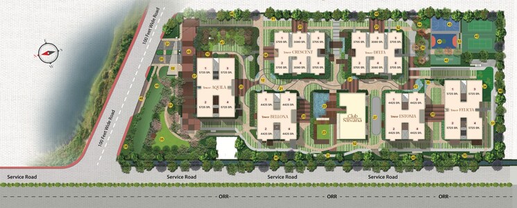 Master Plan, rajapushpa-infina 4 Bedroom 5725 Sq.Ft. Apartment In Manchirevula Hyderabad 7832551