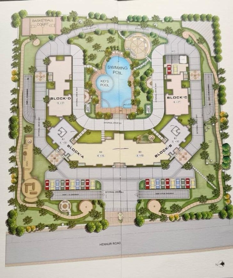 Master Plan, hennur road 3 Bedroom 2365 Sq.Ft. Apartment In Hennur Road Bangalore 7834116