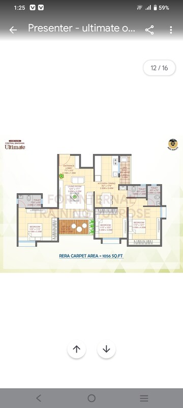 Floor Plan in 3 BHK Apartment at Oree Cloud 51, Bavdhan – for Sale