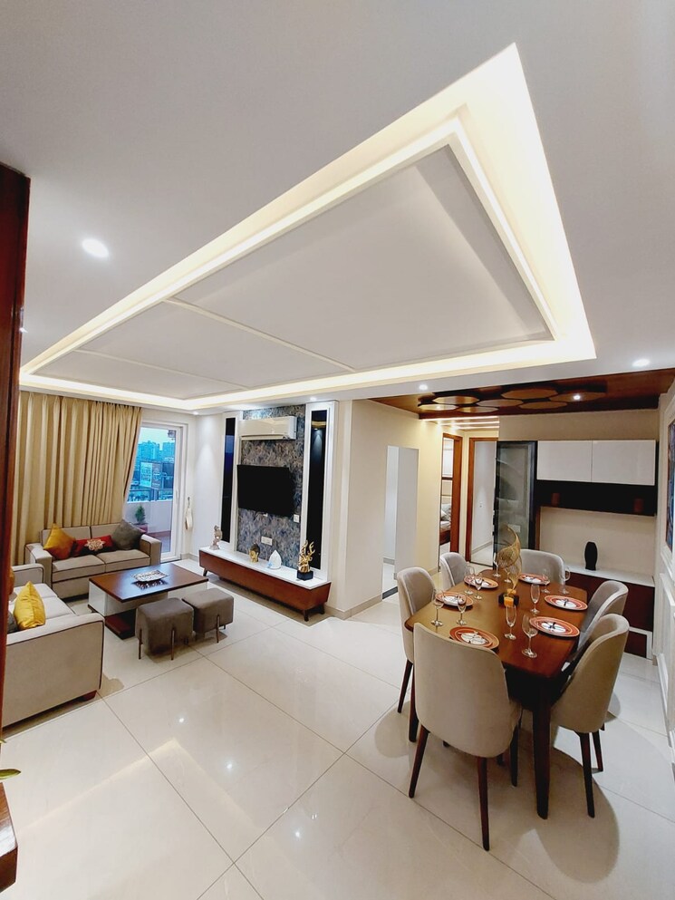 Living Room, mrs-hi-greens 3 Bedroom 1730 Sq.Ft. Apartment In Kishanpura Zirakpur 7834919