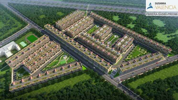 Master Plan, sushma-valencia 3 Bedroom 1800 Sq.Ft. Apartment In International Airport Road Zirakpur 7835743