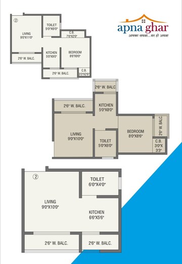 Floor Plan in 1 BHK Apartment at Seven Eleven Apna Ghar Phase III, Mira Road – for Sale