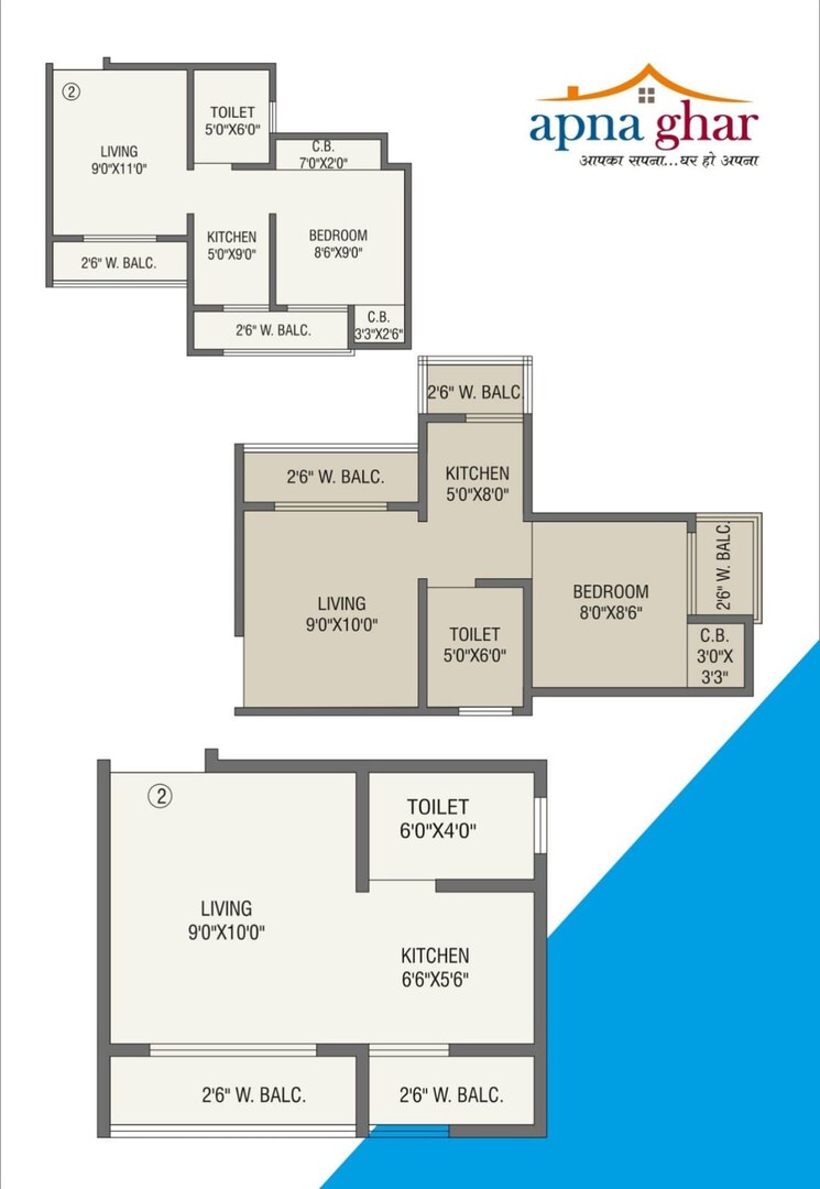 Floor Plan, seven-eleven-apna-ghar-phase-iii 1 Bedroom 348 Sq.Ft. Apartment In Mira Road Thane 7836982