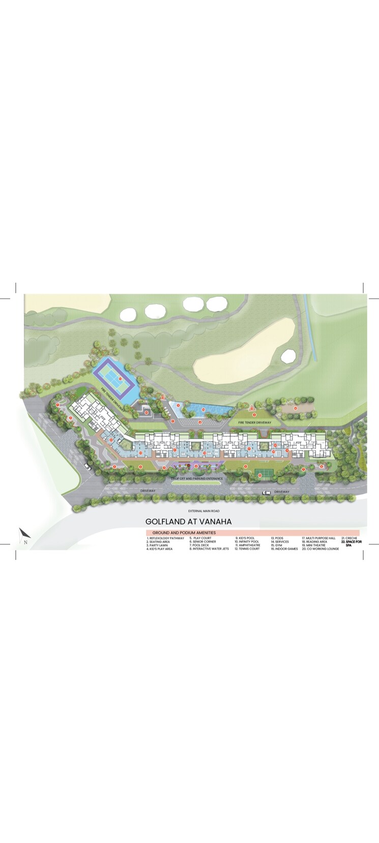 Master Plan, shapoorji-pallonji-vanaha-golfland 3 Bedroom 1481 Sq.Ft. Apartment In Bavdhan Pune 7837216