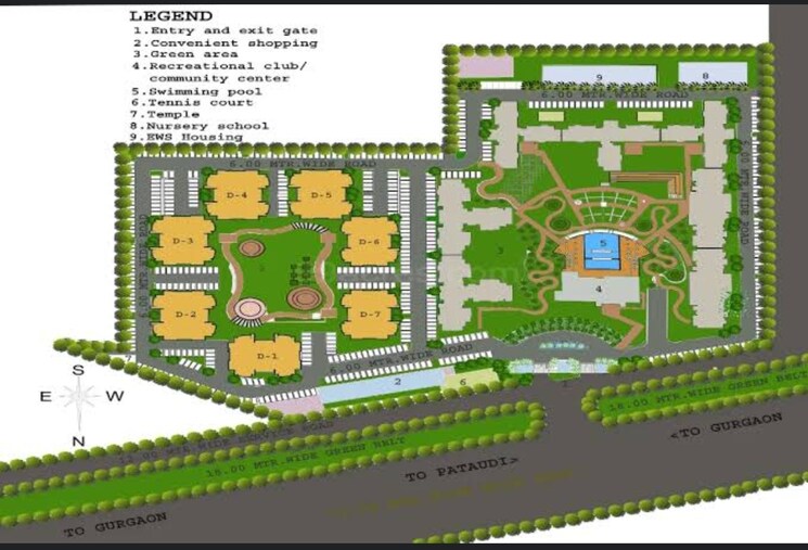 Master Plan, sector 89 3 Bedroom 1550 Sq.Ft. Apartment In Sector 89 Gurgaon 7837352