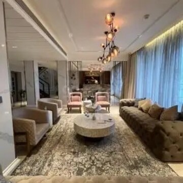 Living Room in 5 BHK Penthouse at M3M Golf Estate, Sector 65 – for Sale