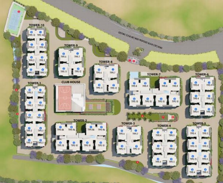 Master Plan, eipl-corner-stone 2.5 Bedroom 1410 Sq.Ft. Apartment In Gandipet Hyderabad 7838776