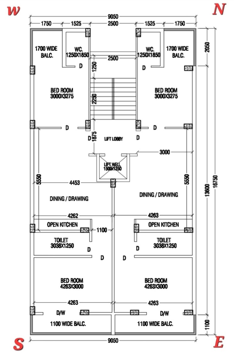 Floor Plan, new town 2 Bedroom 990 Sq.Ft. Apartment In New Town Kolkata 7839016