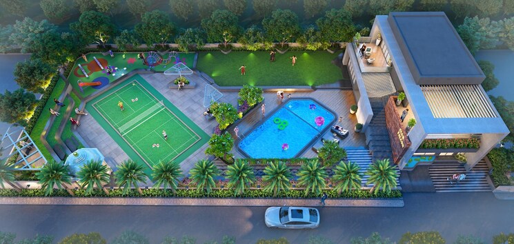 Swimming Pool, millennium-falcon 2 Bedroom 818 Sq.Ft. Apartment In Tathawade Pune 7840490