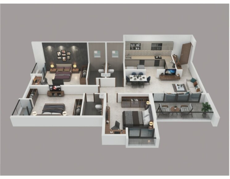 Floor Plan, eka-elitas 3 Bedroom 1249 Sq.Ft. Apartment In Kothrud Pune 7841548