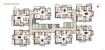 Floor Plan in 3 BHK Apartment at Ark Samyak, Bachupally – for Sale