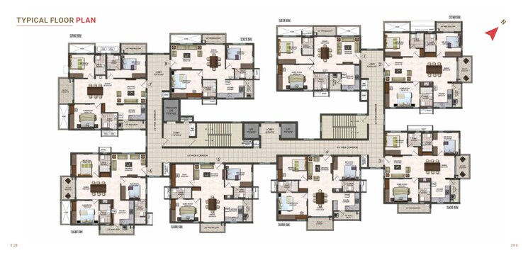 Floor Plan, ark-samyak 3 Bedroom 1550 Sq.Ft. Apartment In Bachupally Hyderabad 7843529