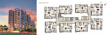 Floor Plan in 3 BHK Apartment at Ark Samyak, Bachupally – for Sale