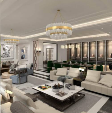 Living Room in 5 BHK Apartment at DLF The Camellias, Sector 42 – for Sale