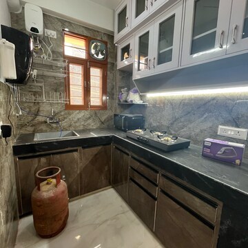 Kitchen in 2 BHK Builder Floor at Ansal Sushant Lok I, Sector 43 – for Rent