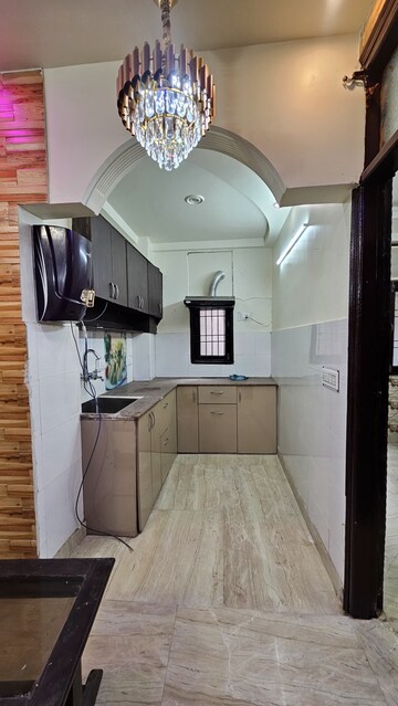 Kitchen in 3 BHK Builder Floor at Laxmi Nagar – for Sale