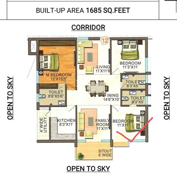 3 BHK Apartment For Rent in Vasavi GP Trends, Nanakramguda