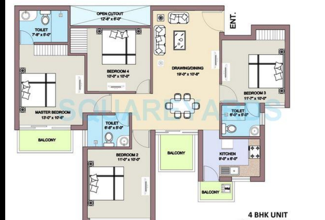 4 BHK + Study Room Apartment For Sale in BPTP Park Elite Premium