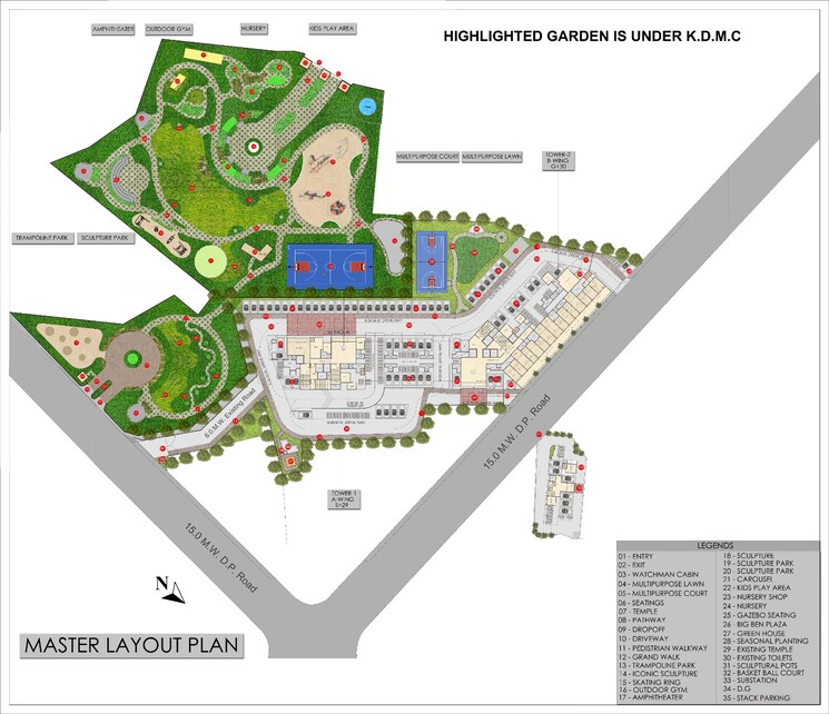 Master Plan, nirvana-gardens 2 Bedroom 950 Sq.Ft. Apartment In Khadakpada Thane 7849989