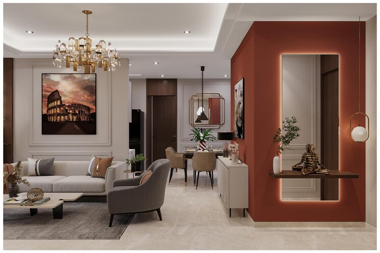 Living Room, galaxy-orizzonte 2 Bedroom 806 Sq.Ft. Apartment In Baner Pune 7849974