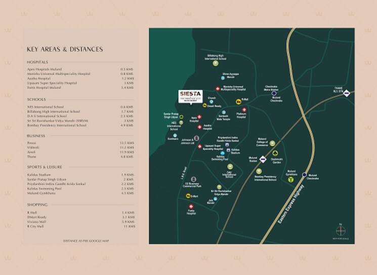 Map Location, the-prestige-city 3 Bedroom 1022 Sq.Ft. Apartment In Mulund West Mumbai 7851919