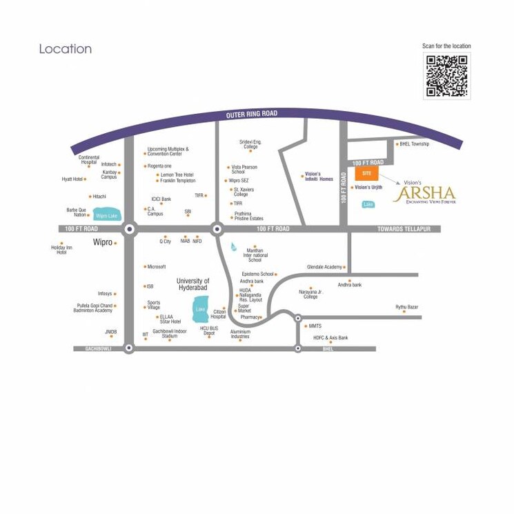 Floor Plan, vision-arsha 3 Bedroom 1845 Sq.Ft. Apartment In Tellapur Hyderabad 7851982