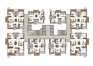 Floor Plan in 3 BHK Apartment at Vision Arsha, Tellapur – for Sale