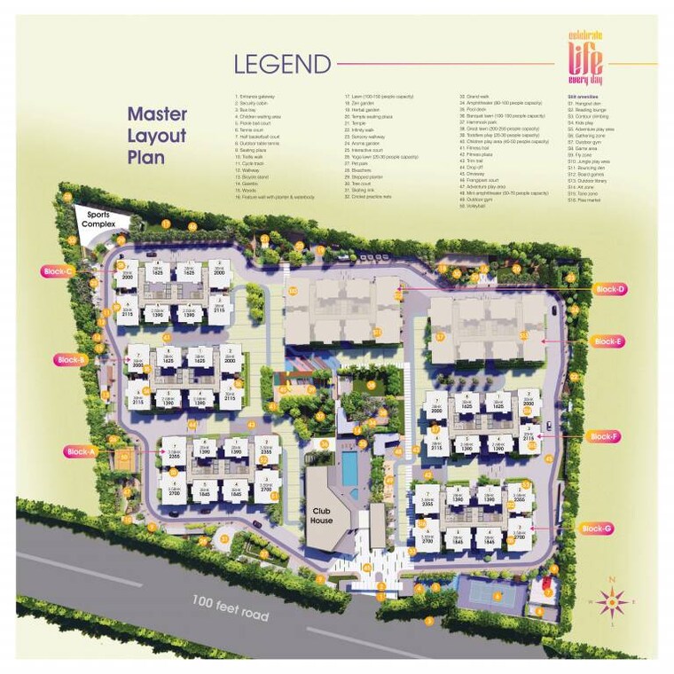 Master Plan, vision-arsha 3 Bedroom 2700 Sq.Ft. Apartment In Tellapur Hyderabad 7852007