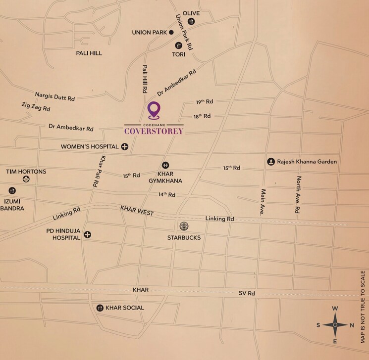 Map Location, joy-legend 4 Bedroom 2181 Sq.Ft. Apartment In Khar West Mumbai 7852074