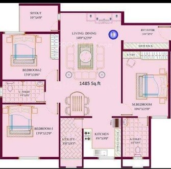 3 BHK Apartment For Rent in KPR Elite Sarjapur Road Bangalore  7852553