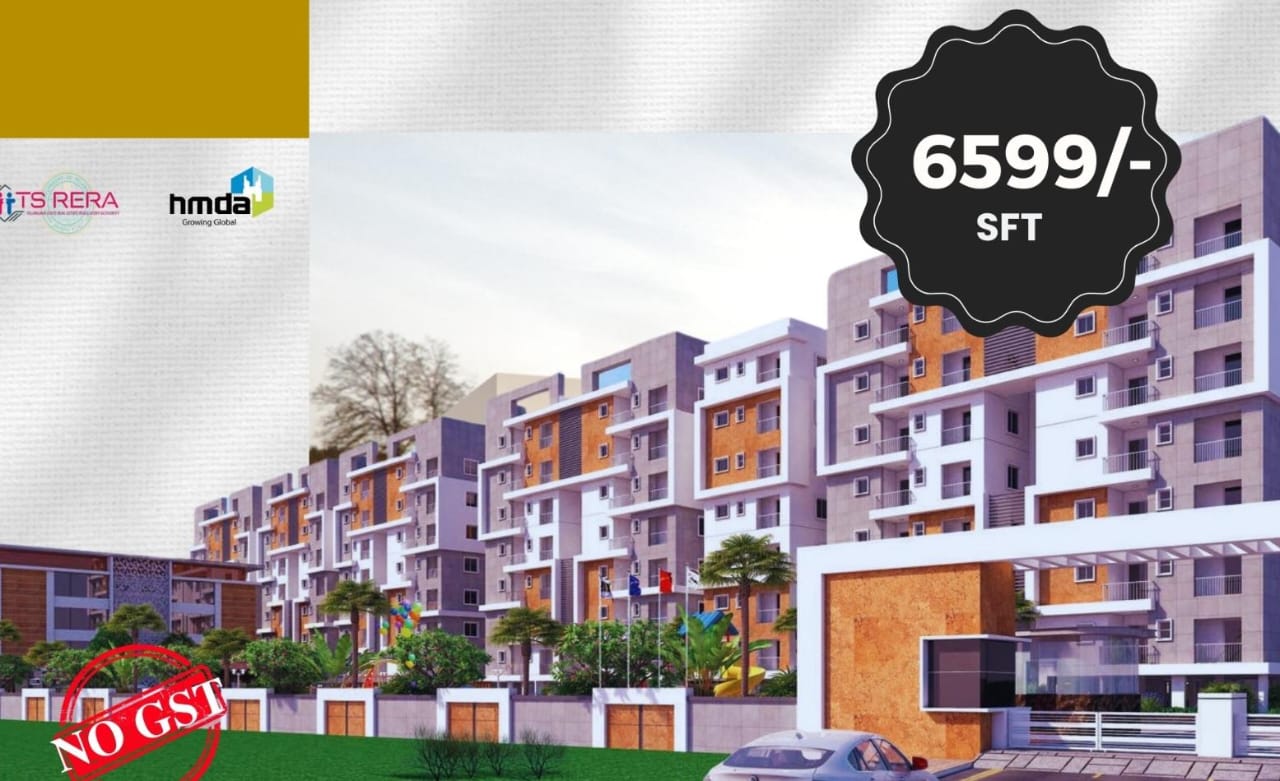 3 BHK + Pooja Room,Servant Room,Study Room,Extra Room Apartment For Sale in Fully Gated Community In 