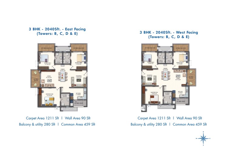 Floor Plan, rajapushpa-pristinia 4 Bedroom 4595 Sq.Ft. Apartment In Kokapet Hyderabad 7853264